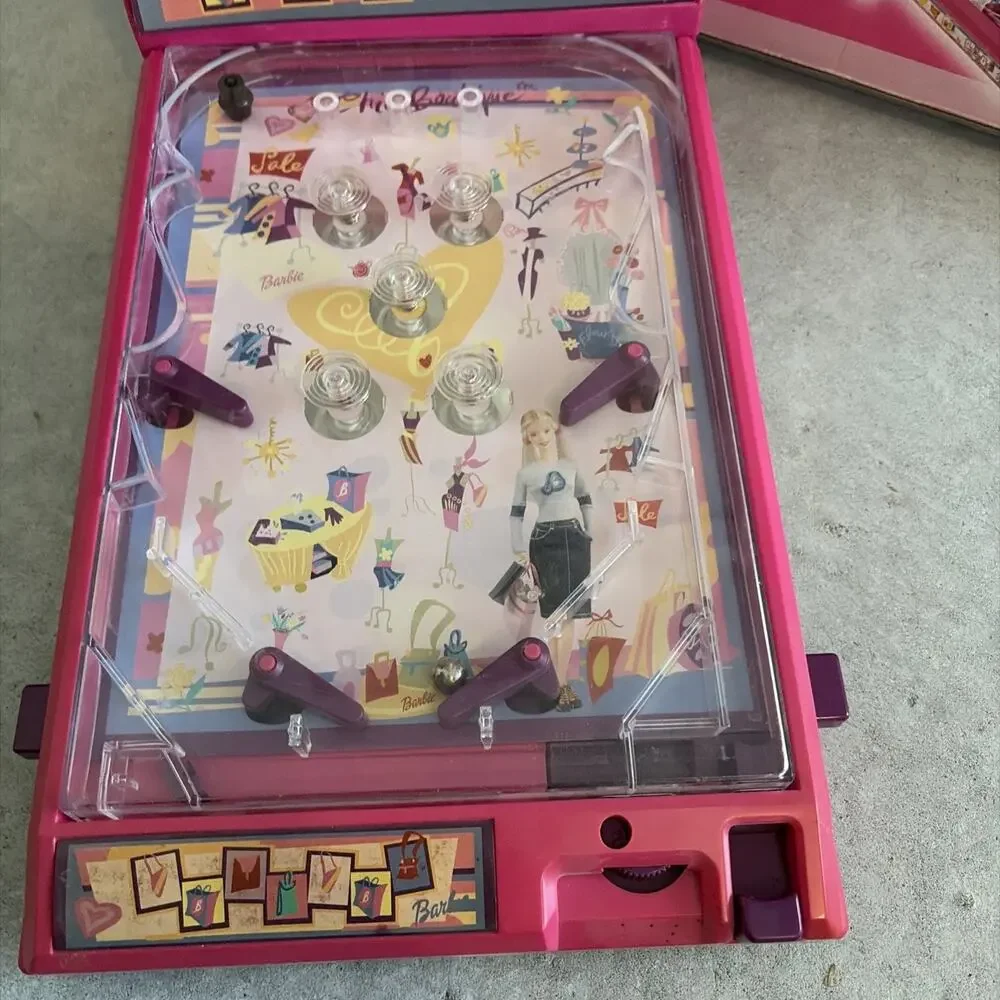 2003 Barbie Table Top Pinball Game Tested Working